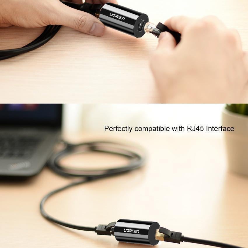 Інтернет-з'єднувач UGREEN Cat.6 FTP 1000 Мбіт/с 250 МГц RJ45 LAN RJ 45 Ethernet Keystone Чорний (30837) - фото 5