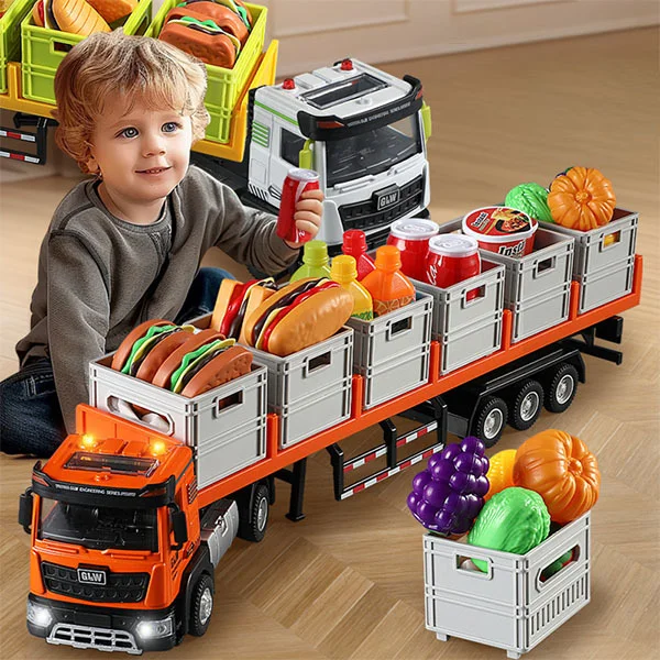 Грузовик с продуктами 1:40 41,5x9,1x6,9 см (C01706) - фото 3