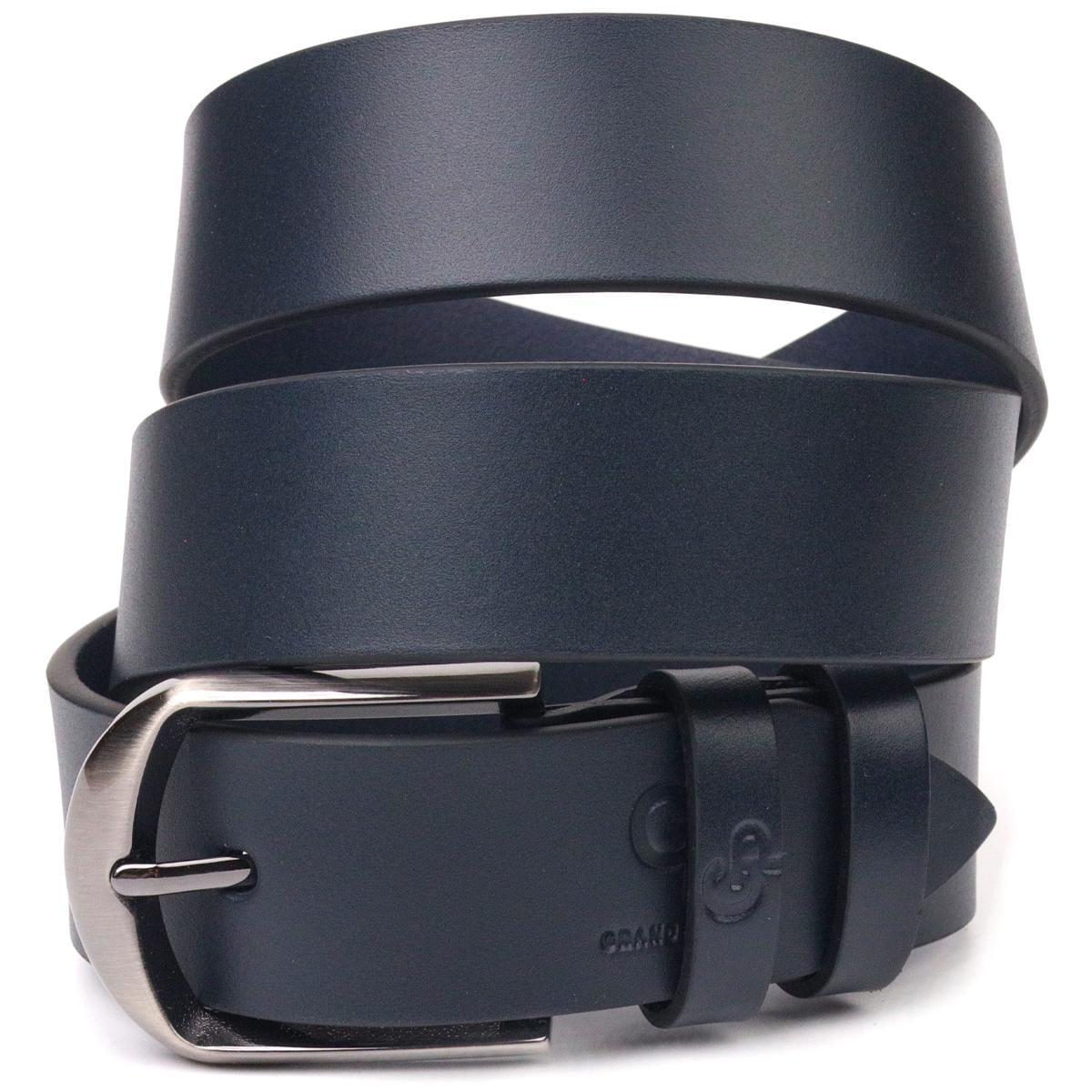 Ремень мужской GRANDE PELLE Leather Belt 21453 из кожи Синий Ремень мужской GRANDE PELLE Leather Belt 21453 из кожи Синий