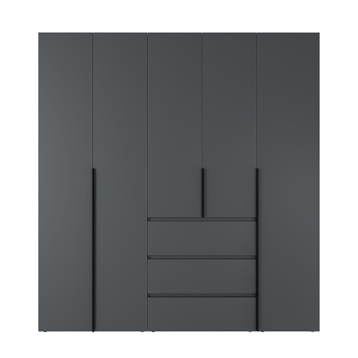 Шкаф распашной комбинированный ART IN HEAD №4 Light 2000x500x2200 мм Графит серый (GALTK047000000) - фото 1