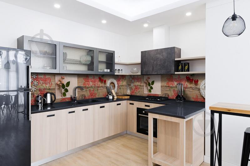 Скинали на кухню Zatarga «Крафт» 600х3000 мм виниловая 3Д наклейка кухонный фартук самоклеящаяся Z180724/2