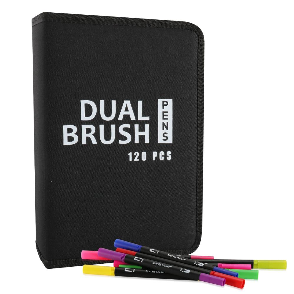 Набор двухсторонних акварельных маркеров с кисточкой для рисования скетчинга 120 шт. (120.1480) - фото 9 Набор двухсторонних акварельных маркеров с кисточкой для рисования скетчинга 120 шт. (120.1480) - фото 9