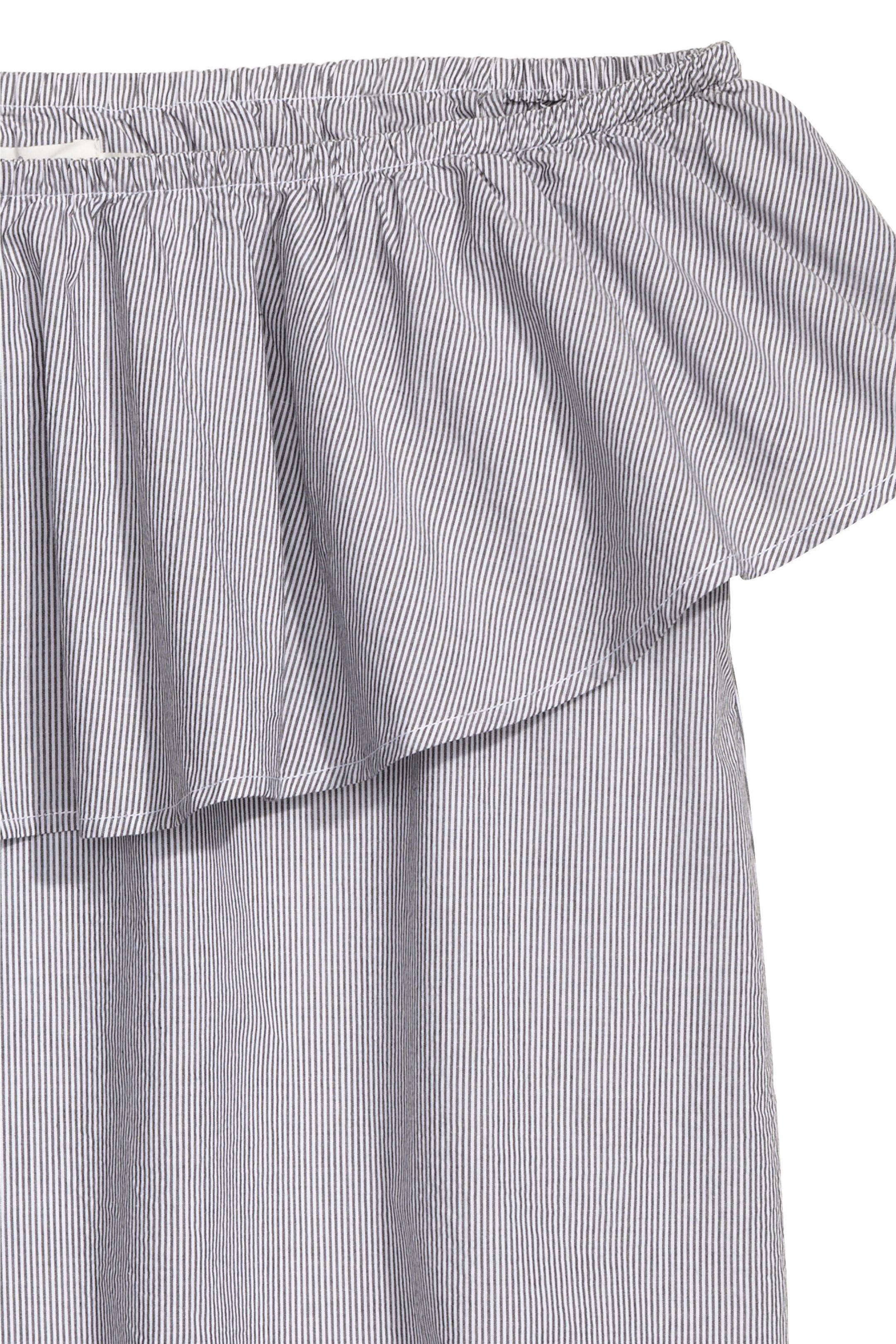 Блуза у смужку р. 36 Сіро-білий (3938983RP7) - фото 2 Блуза у смужку р. 36 Сіро-білий (3938983RP7) - фото 2