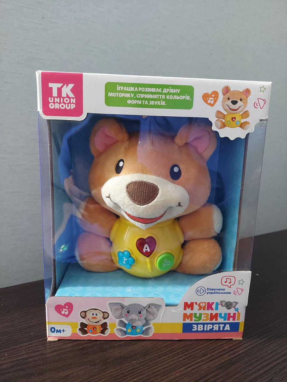 Іграшка розвиваюча TK Group 98185 М'яке брязкальце на батарейках/світлові та звукові ефекти/українське озвучування (25442709)
