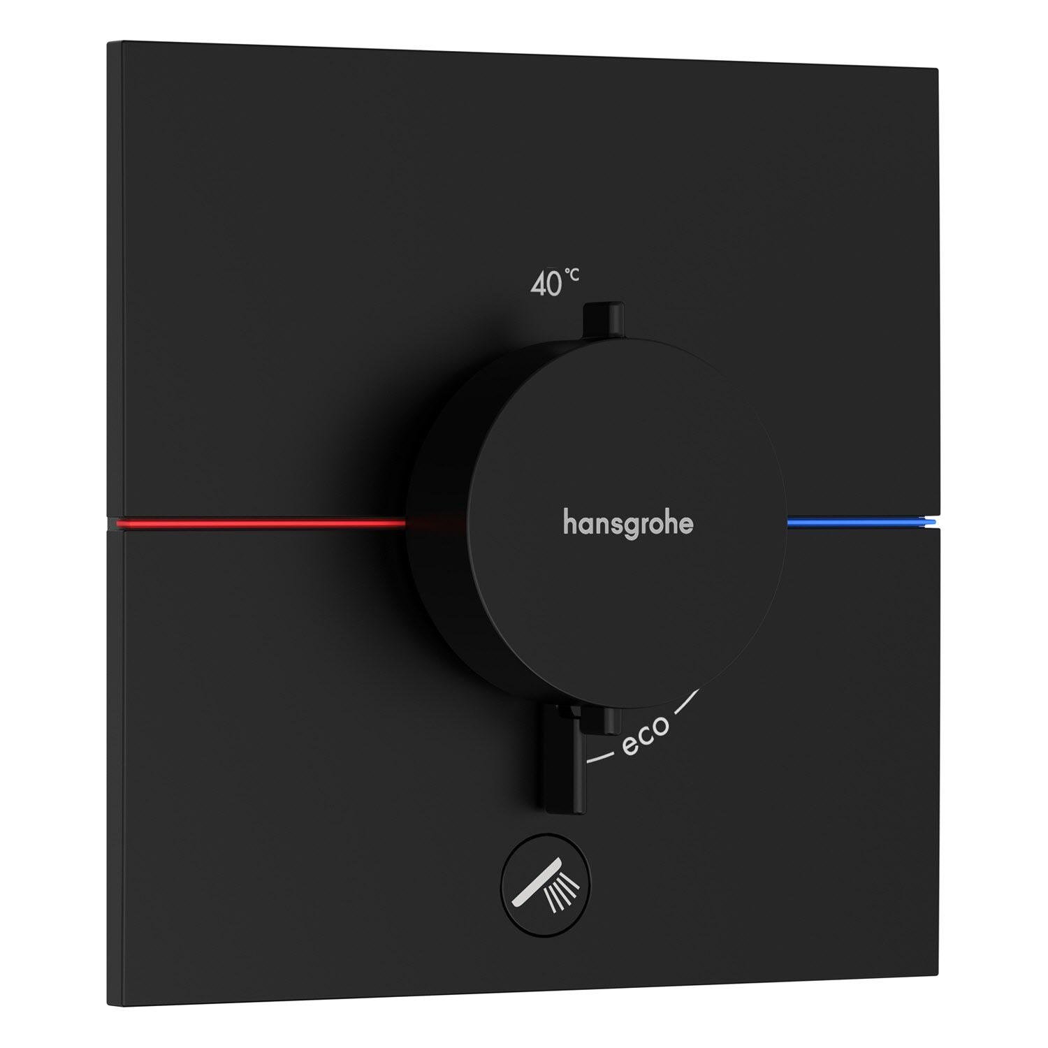 Наружная часть смесителя Hansgrohe ShowerSelect Comfort E 15575670 с термостатом Черный (226778)