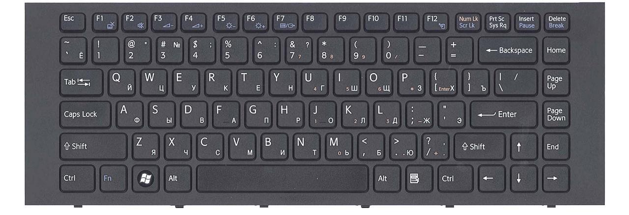 Клавиатура для ноутбука Sony VPC-EG матовая (148969761)