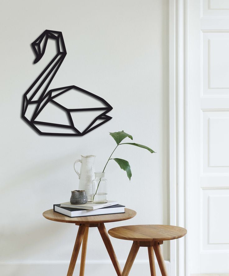 Декор настенный Лебедь деревянный