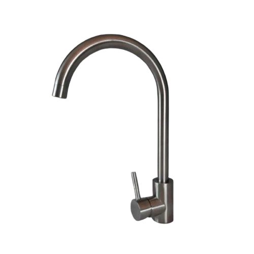 Змішувач для кухні Kraft одноважільний нержавіюча сталь (KRF3002 PVD)