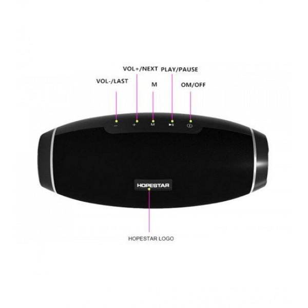 Портативна Bluetooth колонка Hopestar Black H20 Чорний (MD-13481) - фото 2