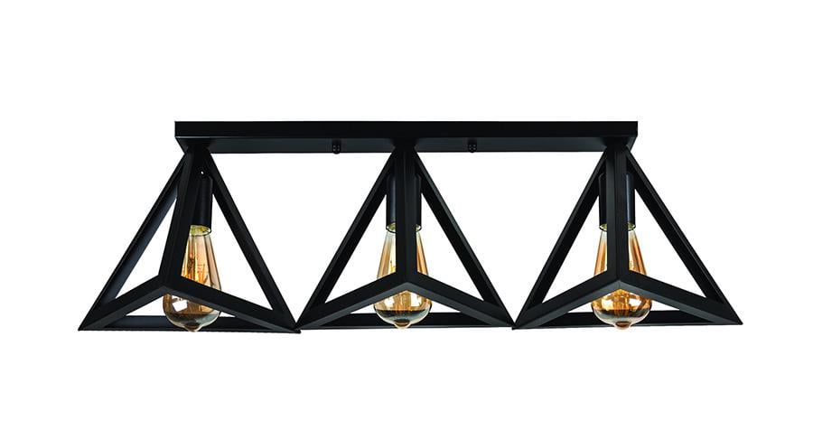 Люстра Levistella 756XPR220F2-3 BK на 3 пирамиды 50x30x15 см Черный (14-16-LVS2788)