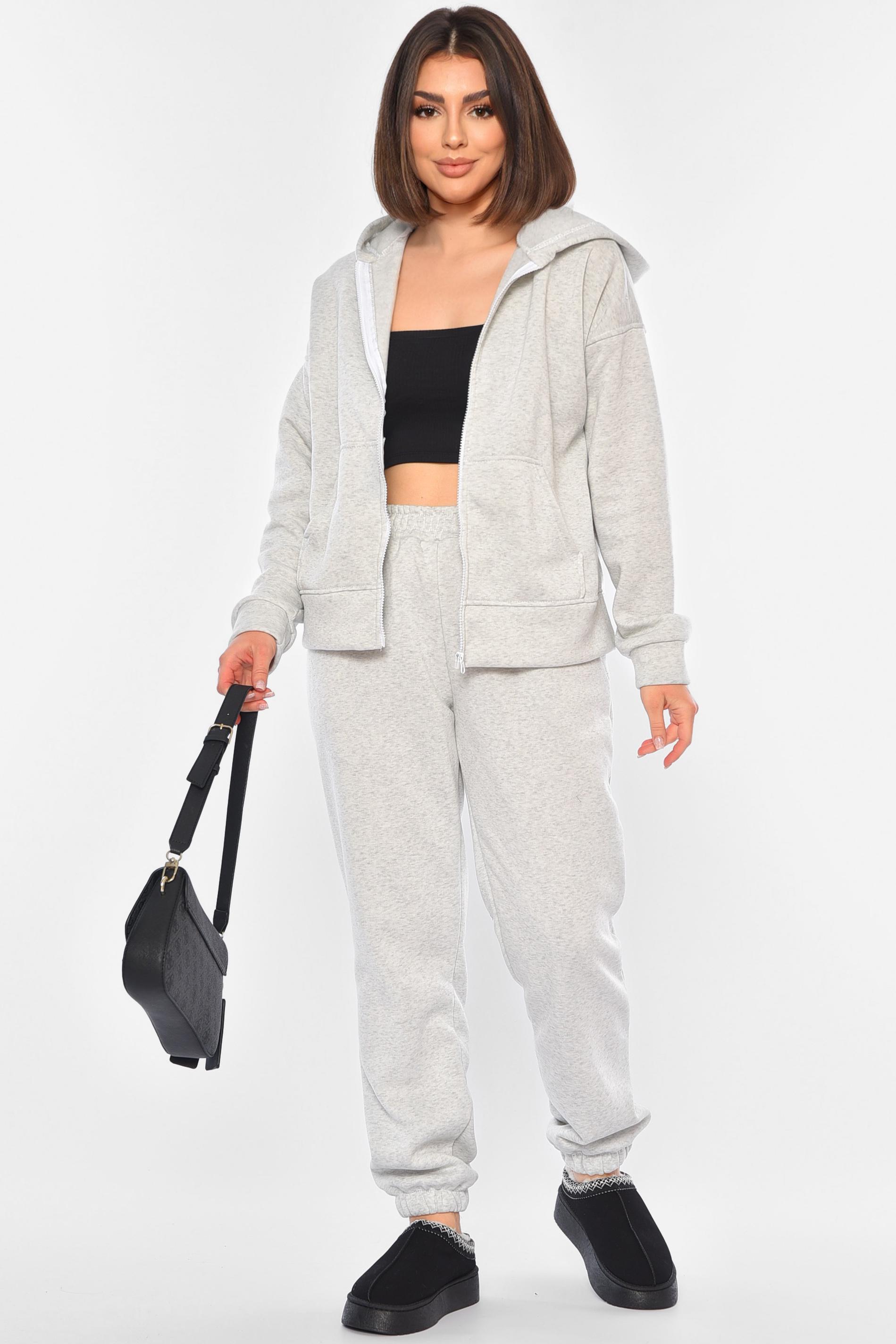 Спортивный костюм женский L-XL Светло-серый (194532)