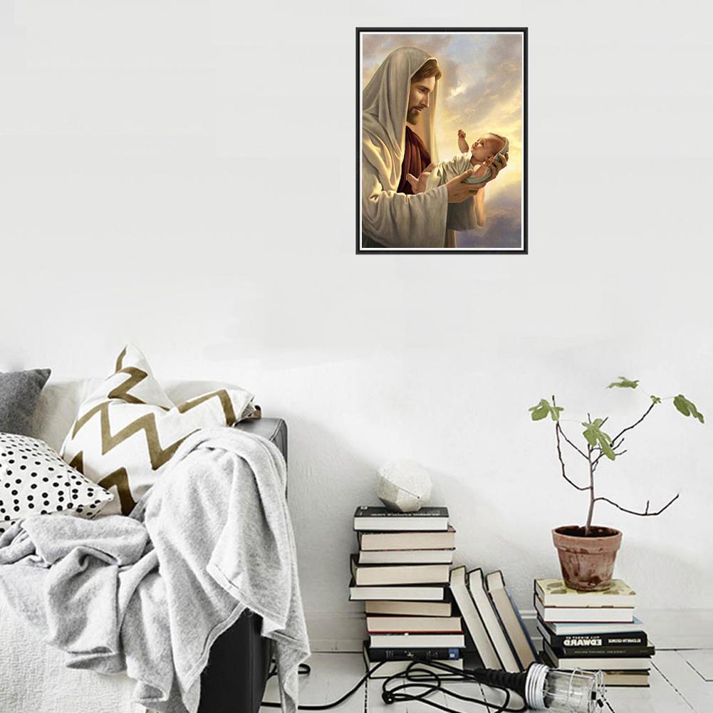 Алмазная вышивка Diy Иисус с младенцем 25х35 см - фото 5 Алмазная вышивка Diy Иисус с младенцем 25х35 см - фото 5