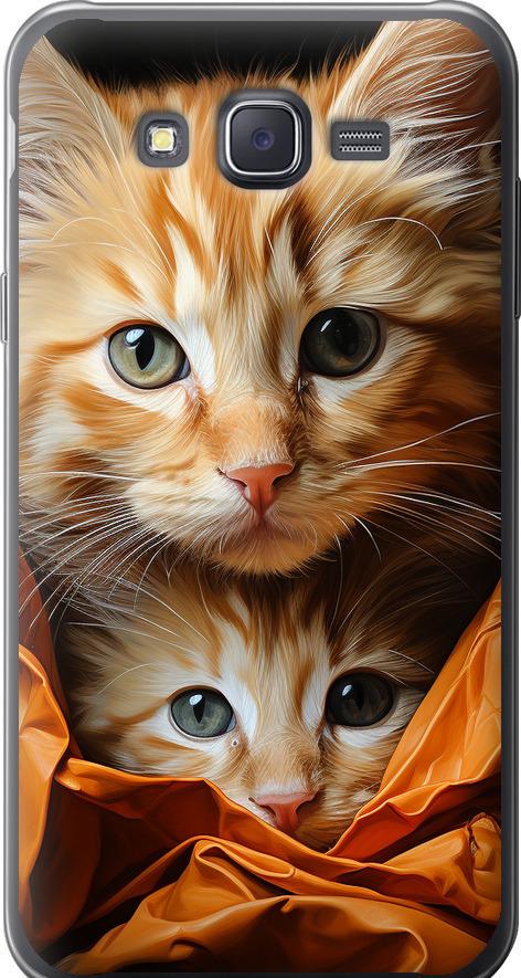 Чохол на Samsung Galaxy J7 J700H Котики 2 (5664t-101-42517)