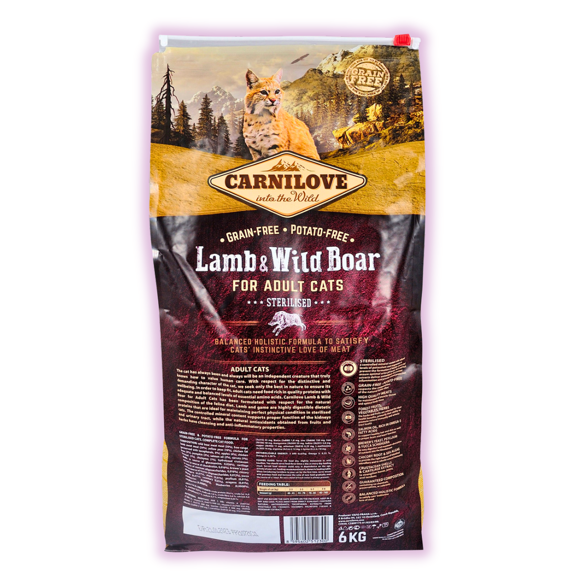 Корм сухий для стерилізованих котів Carnilove з ягням та диким кабаном для усіх порід 6 кг (170205/2300) - фото 2 Корм сухий для стерилізованих котів Carnilove з ягням та диким кабаном для усіх порід 6 кг (170205/2300) - фото 2