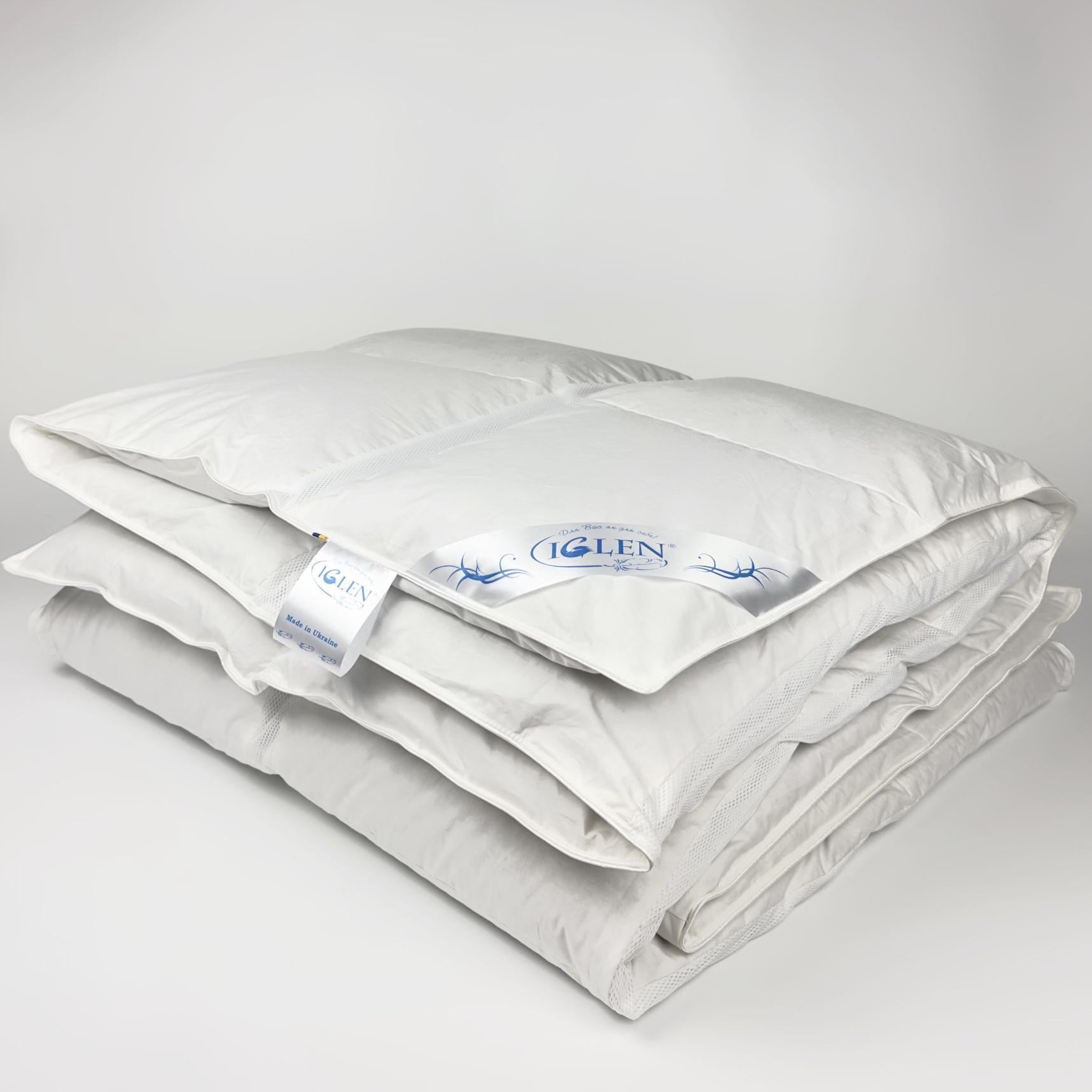 Одеяло демисезонное IGLEN Climate-comfort с серым гусиным пухом полуторное 140x205 см (140205110G)