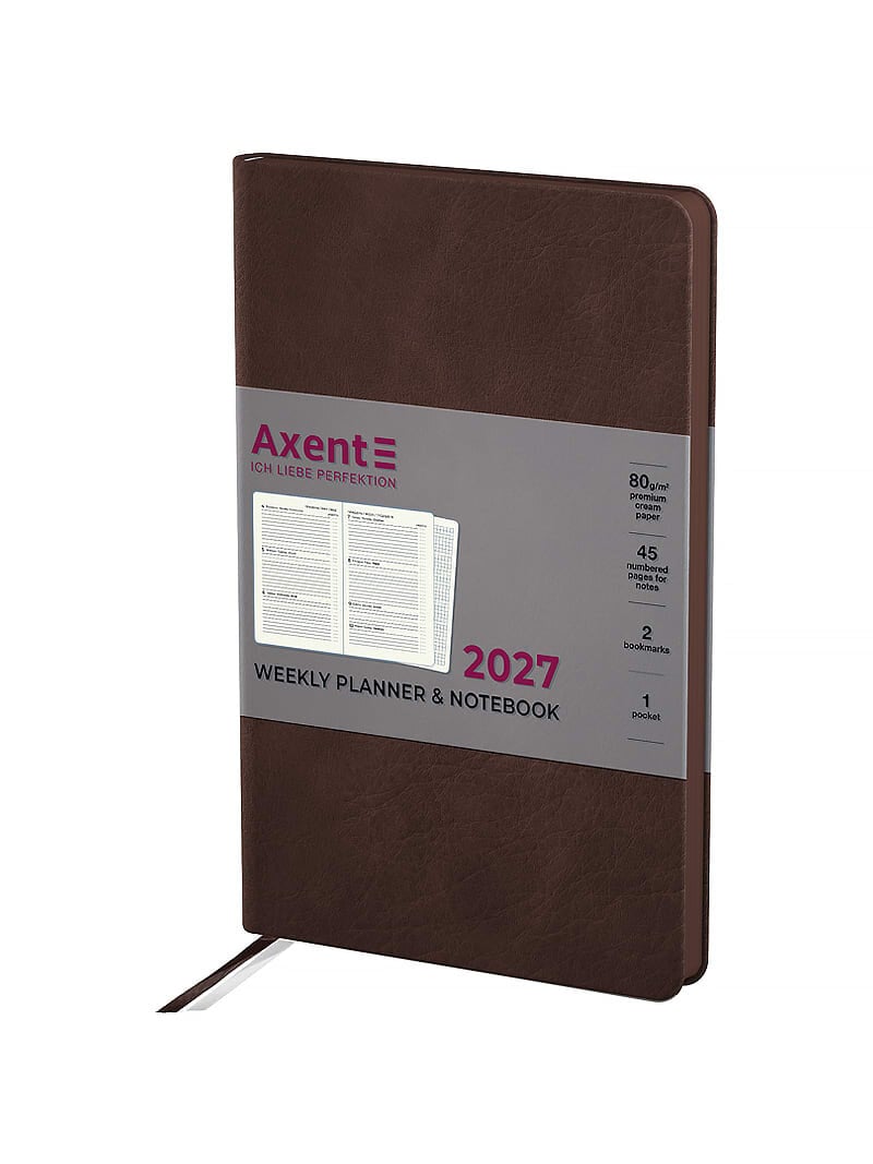Еженедельник Axent 2027 Partner Soft Cloud 125x195 мм Коричневый (8537-27-1-A) Еженедельник Axent 2027 Partner Soft Cloud 125x195 мм Коричневый (8537-27-1-A)