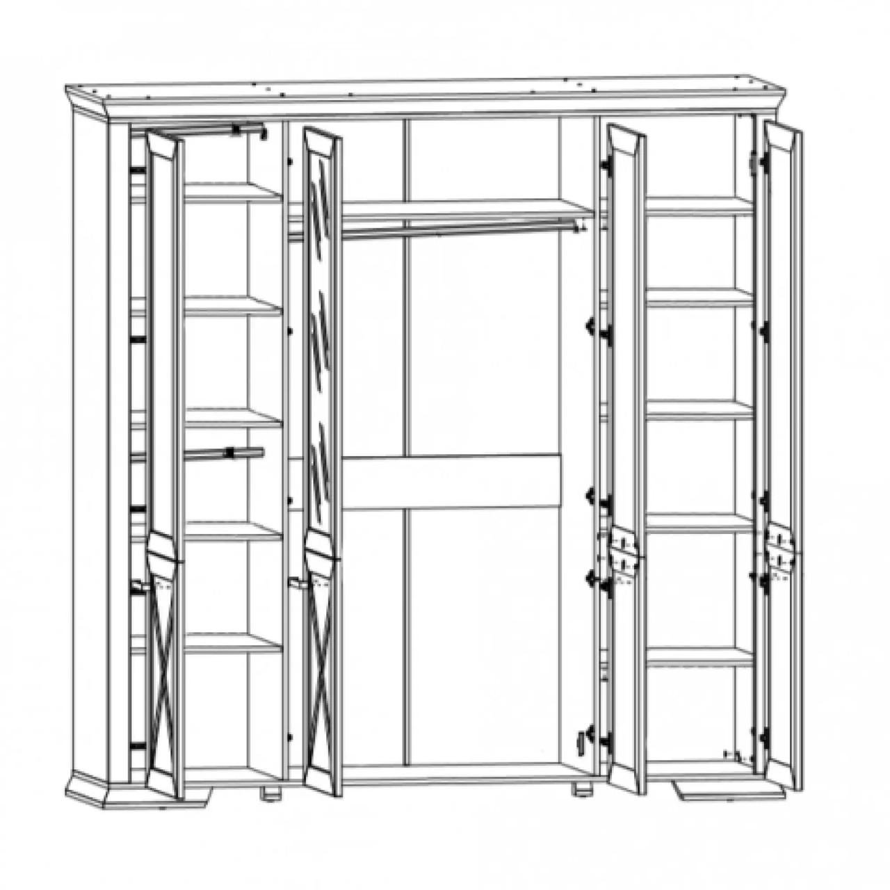 Шафа з дзеркалом Гербор Марсель SZF4D Ясен сніжний/Дуб сонома трюфель (GRB-1435) - фото 2 Шафа з дзеркалом Гербор Марсель SZF4D Ясен сніжний/Дуб сонома трюфель (GRB-1435) - фото 2