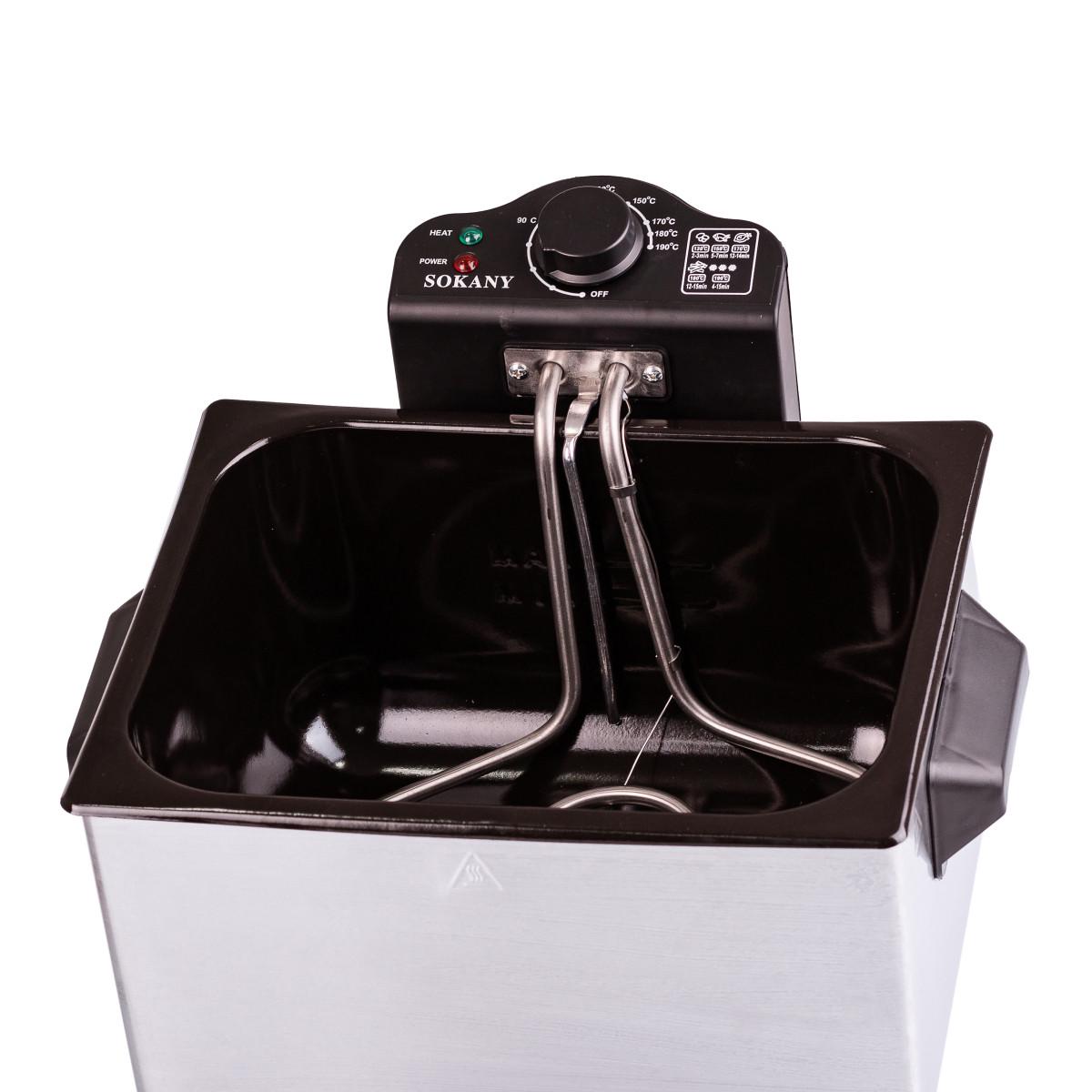 Фритюрница Sokany WJ801 электрическая на 5 л (7252) - фото 4 Фритюрница Sokany WJ801 электрическая на 5 л (7252) - фото 4