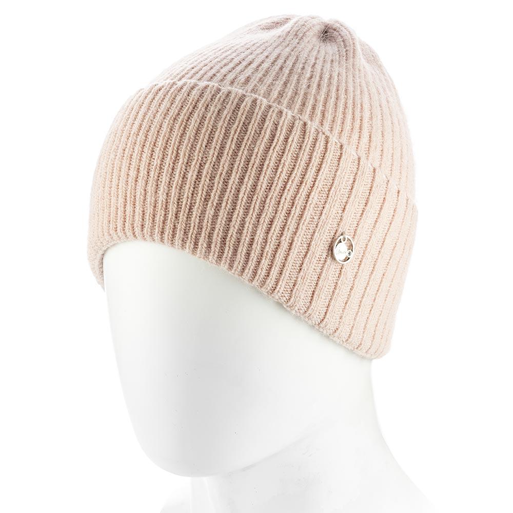 Шапка жіноча ангорова призібрана Atrics WH908 одинарна без підкладки з відворотом зверху Кремовий - фото 1 Шапка жіноча ангорова призібрана Atrics WH908 одинарна без підкладки з відворотом зверху Кремовий - фото 1