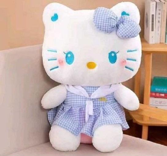 Игрушка мягкая Hello Kitty в одежде 60 см Голубой (Kit-74)