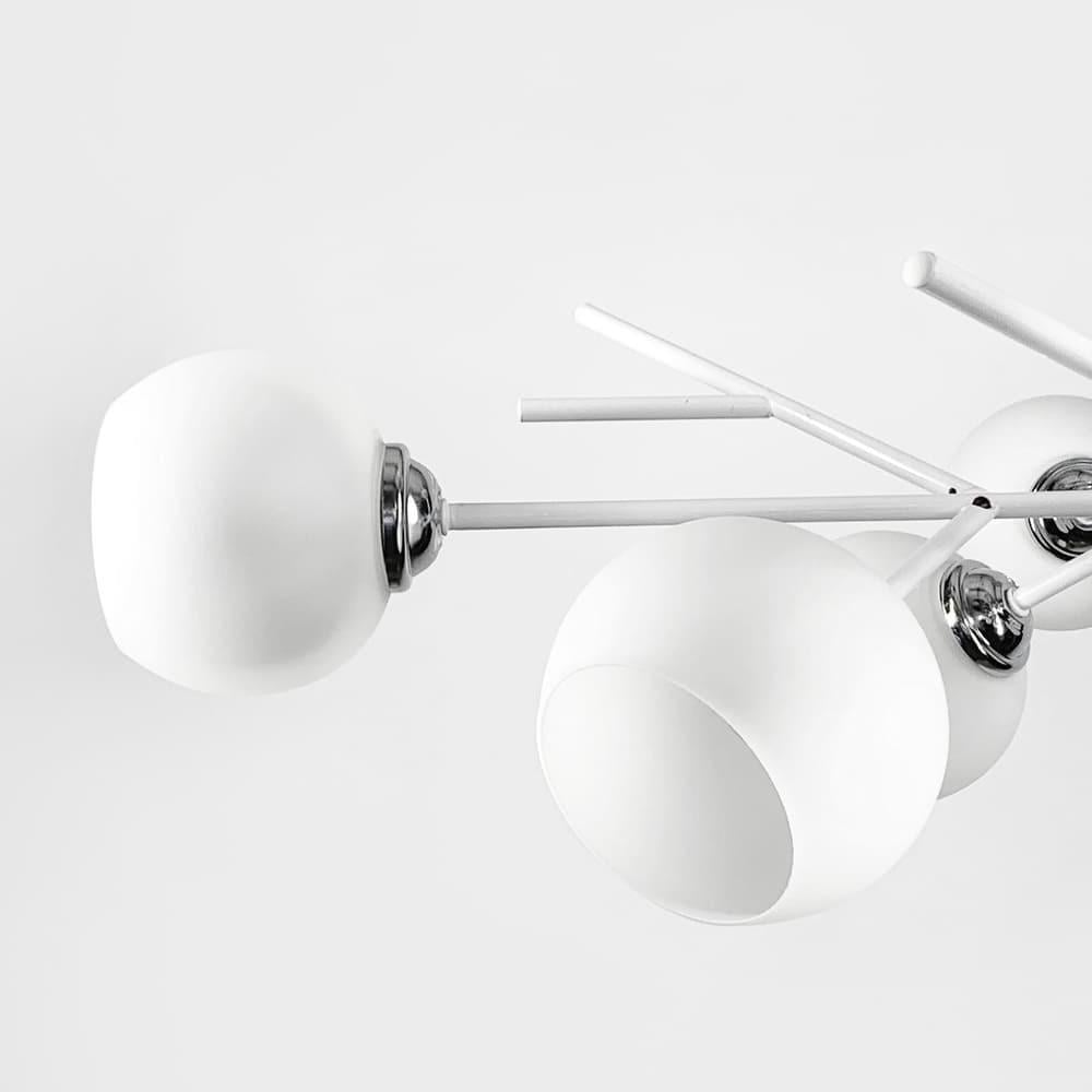 Люстра на 8 білих плафонів Ø 85 см (088N/8 WT+CH+WT) - фото 2 Люстра на 8 білих плафонів Ø 85 см (088N/8 WT+CH+WT) - фото 2