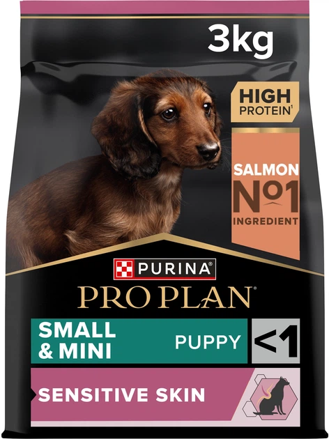 Корм сухий для цуценят дрібних порід Pro Plan Puppy Small & Mini з лососем 3 кг (23809)