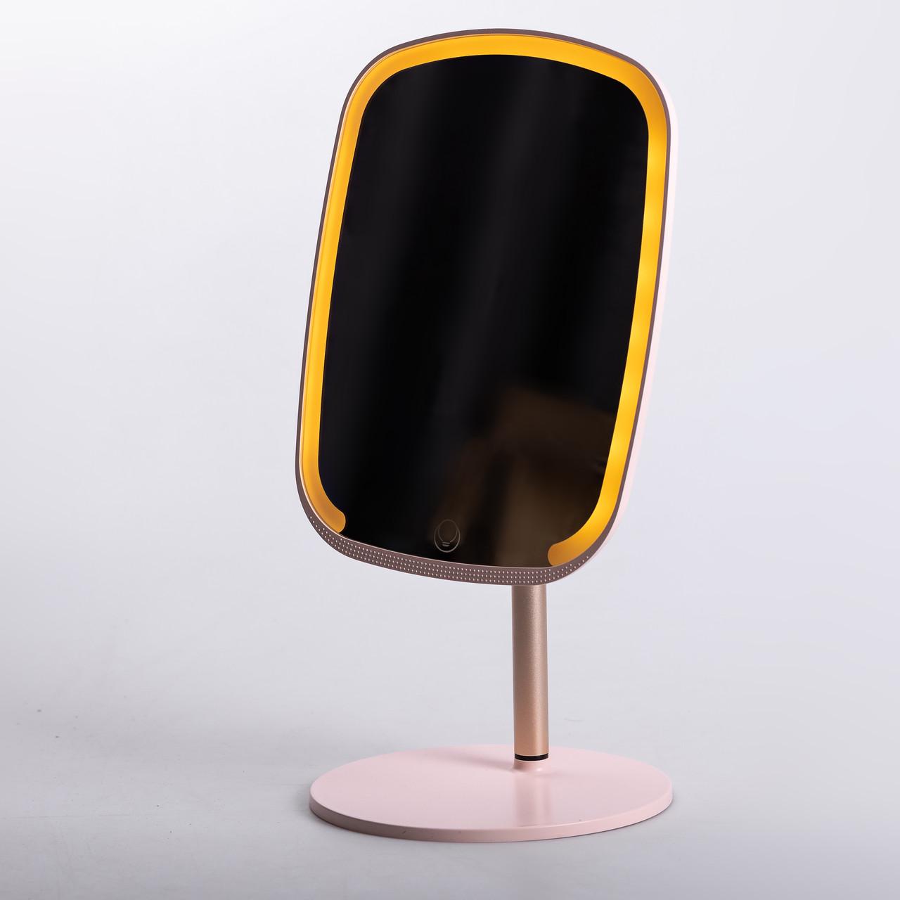 Дзеркало настільне з підсвічуванням для макіяжу на ніжці 23х18 см Рожевий (6884) - фото 8 Дзеркало настільне з підсвічуванням для макіяжу на ніжці 23х18 см Рожевий (6884) - фото 8