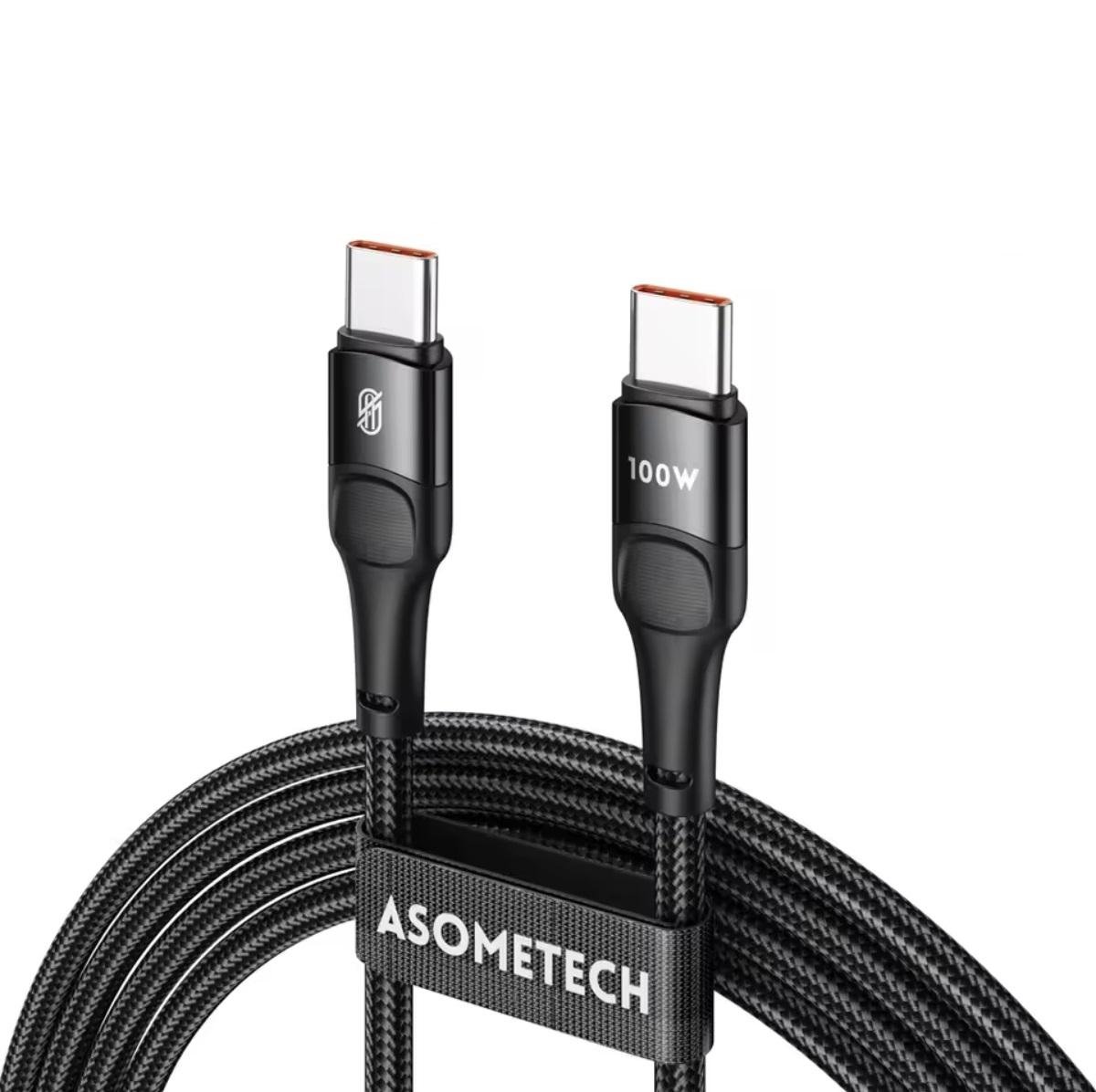 Кабель Asometech Type-C PD 100w 1м Fast Charge Black