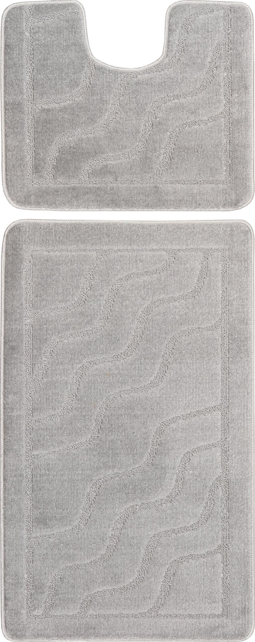 Набор ковриков в ванную комнату Relana Elana 5336 50x80 + 50x40 см Серый