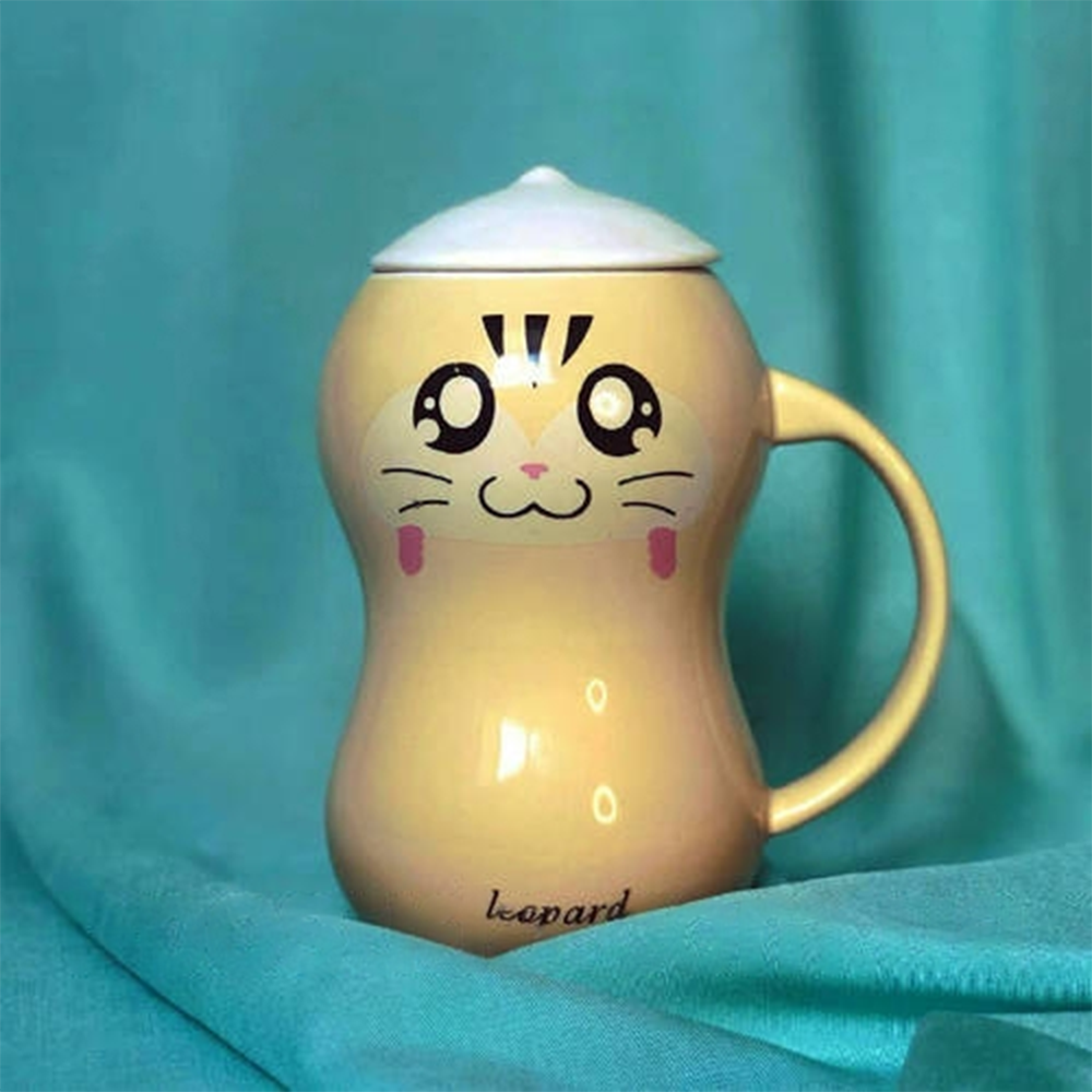 Чашка керамическая с крышкой В мире животных 420 мл Желтый (21-жов-О8030-29) - фото 6 Чашка керамическая с крышкой В мире животных 420 мл Желтый (21-жов-О8030-29) - фото 6