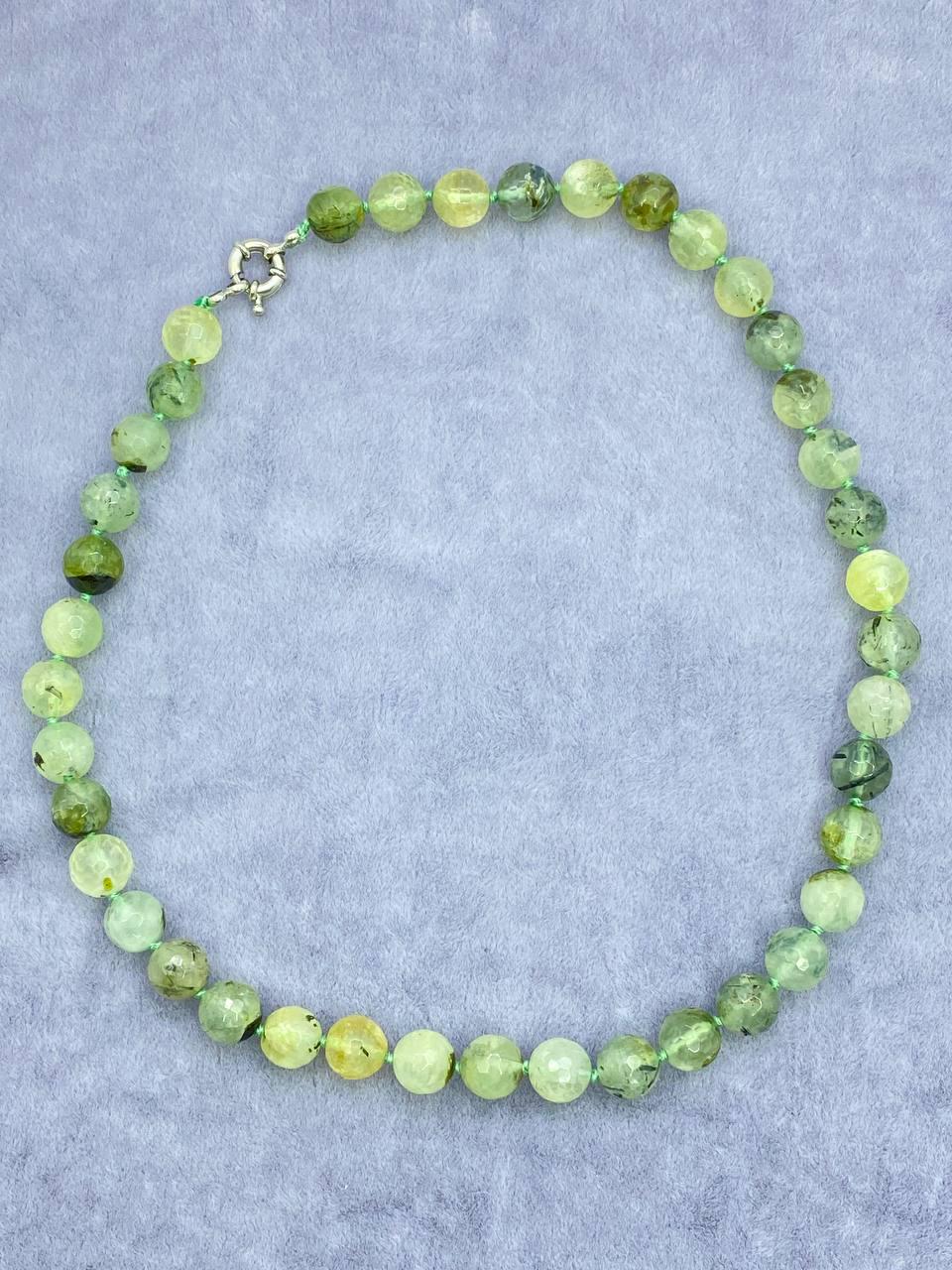 Бусы пренит 44 см Салатовый (9899)