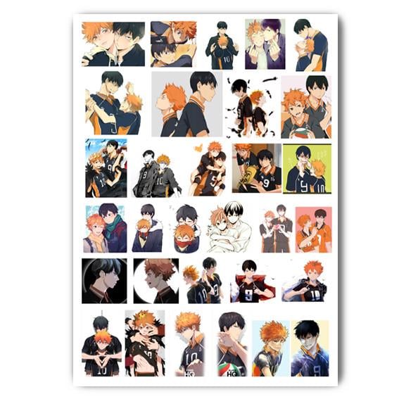 Стикеры наклейки аниме Волейбол Haikyuu! А3 лист (stik_156)