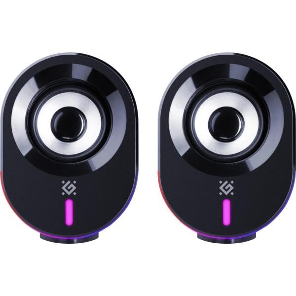 Акустическая мультимедийная система 2.0 Defender Solar 8 10Вт Bluetooth USB 3,5 мм mini-jack RGB подсветка Black (65938) Акустическая мультимедийная система 2.0 Defender Solar 8 10Вт Bluetooth USB 3,5 мм mini-jack RGB подсветка Black (65938)