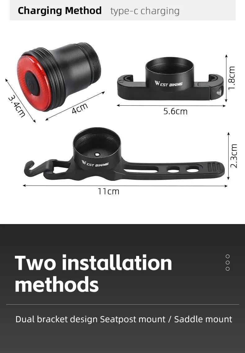 Фонарь задний West Biking STOP-сигнал - фото 5 Фонарь задний West Biking STOP-сигнал - фото 5