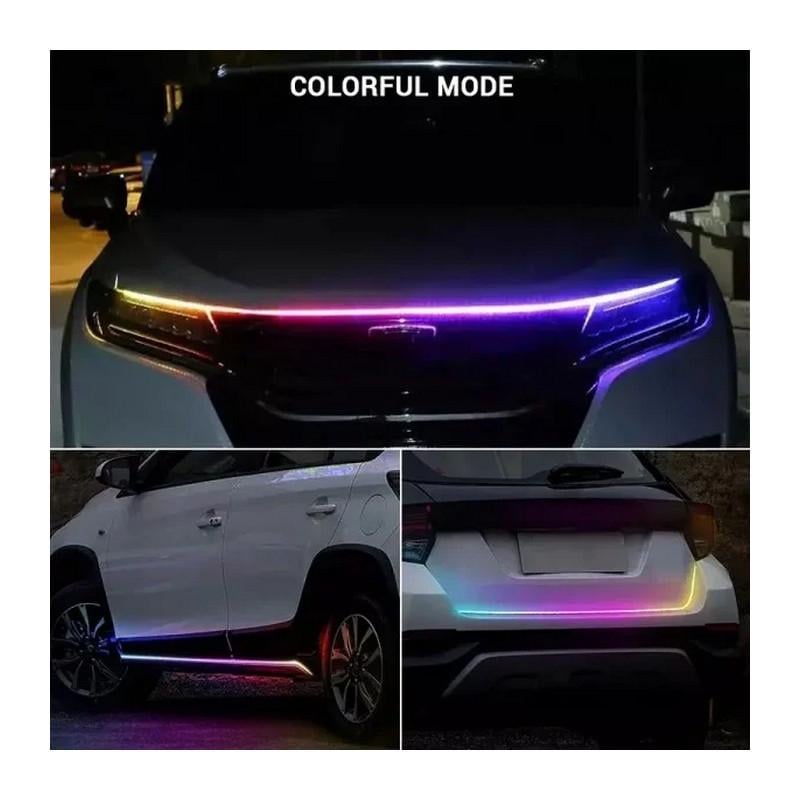 Підсвічування кришки капота багатофункціональна гнучка стрічка Leader RGB 12-24V 150 см (4591-Leader) - фото 3