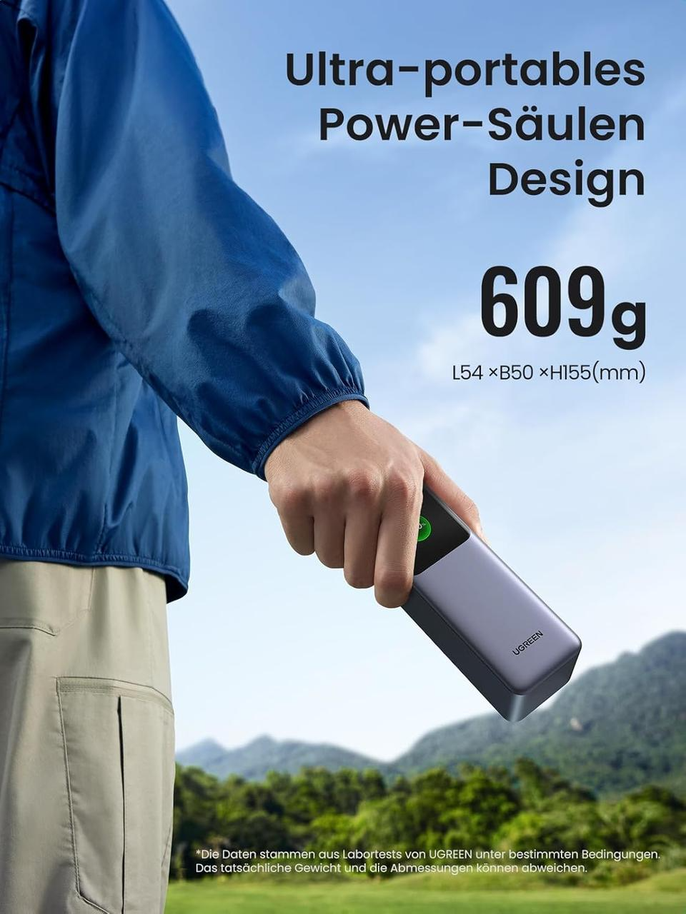 Повербанк UGREEN Nexode PB722 25000 mAh 200W Grey (000948) - фото 6