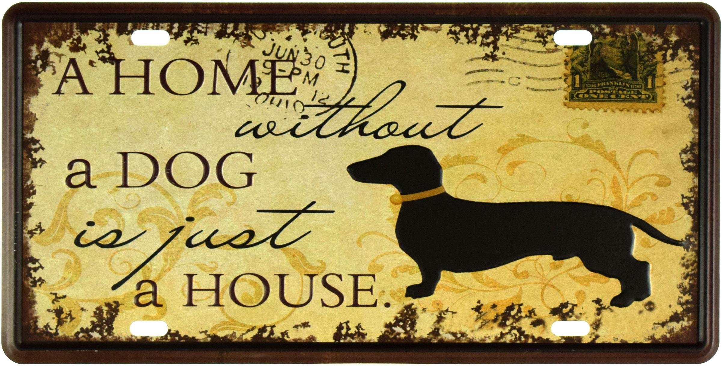 ᐉ Табличка металлическая Дом Без Собаки Это Просто Дом/A Home Without A Dog  Is Just A House 15x30 см • Купить в Киеве, Украине • Лучшая цена в Эпицентр