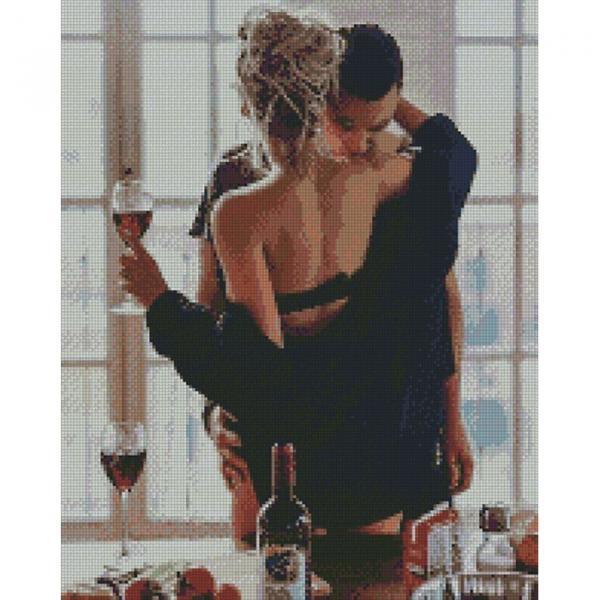 Алмазна мозаїка Ідейка Любов Пристрасний ранок 40х50 см полотно на підрамнику (АМ6141-mt)