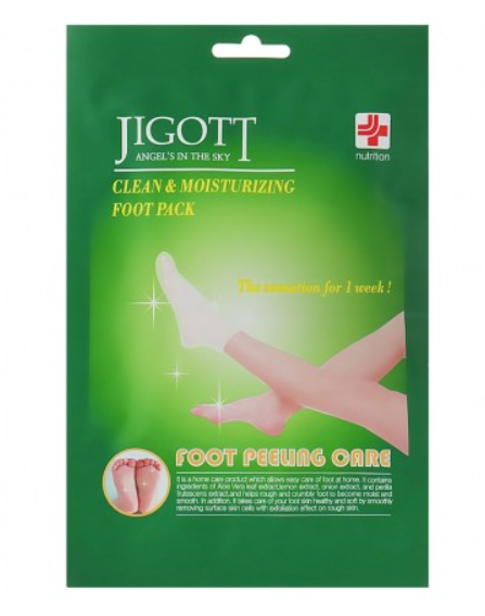 Маска-шкарпетки для пілінгу ніг JIGOTT CLEAN&MOISTURIZING FOOT PACK 1 пара (8809541280115)
