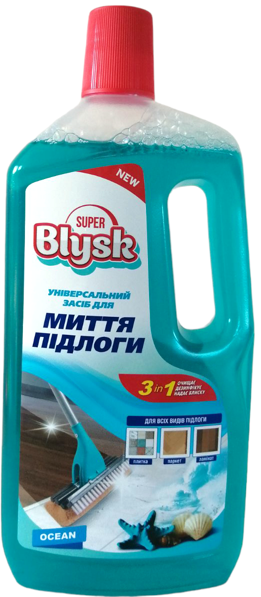 Засіб миючий для підлоги універсальний Super Blysk Океан 1 л (11542)