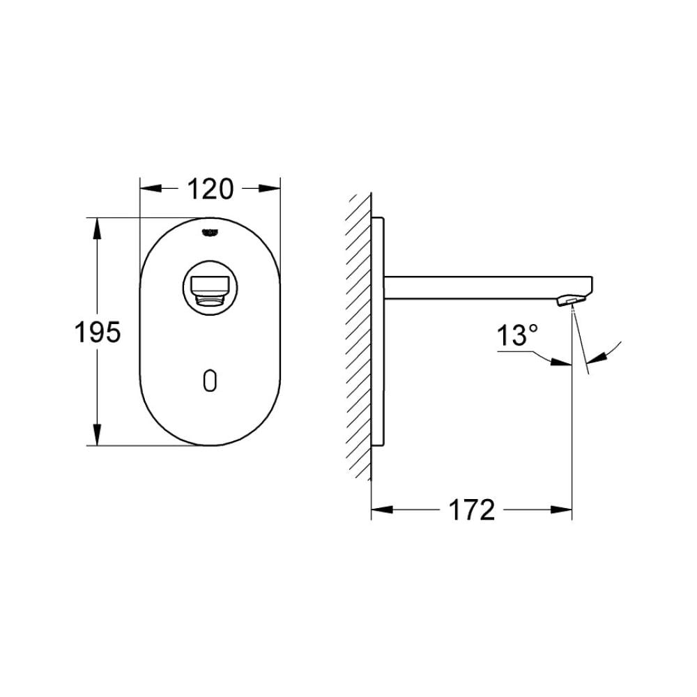 Кран для умывальника Grohe Euroeco Cosmopolitan 36410000 сенсорный Хром (111366) - фото 2