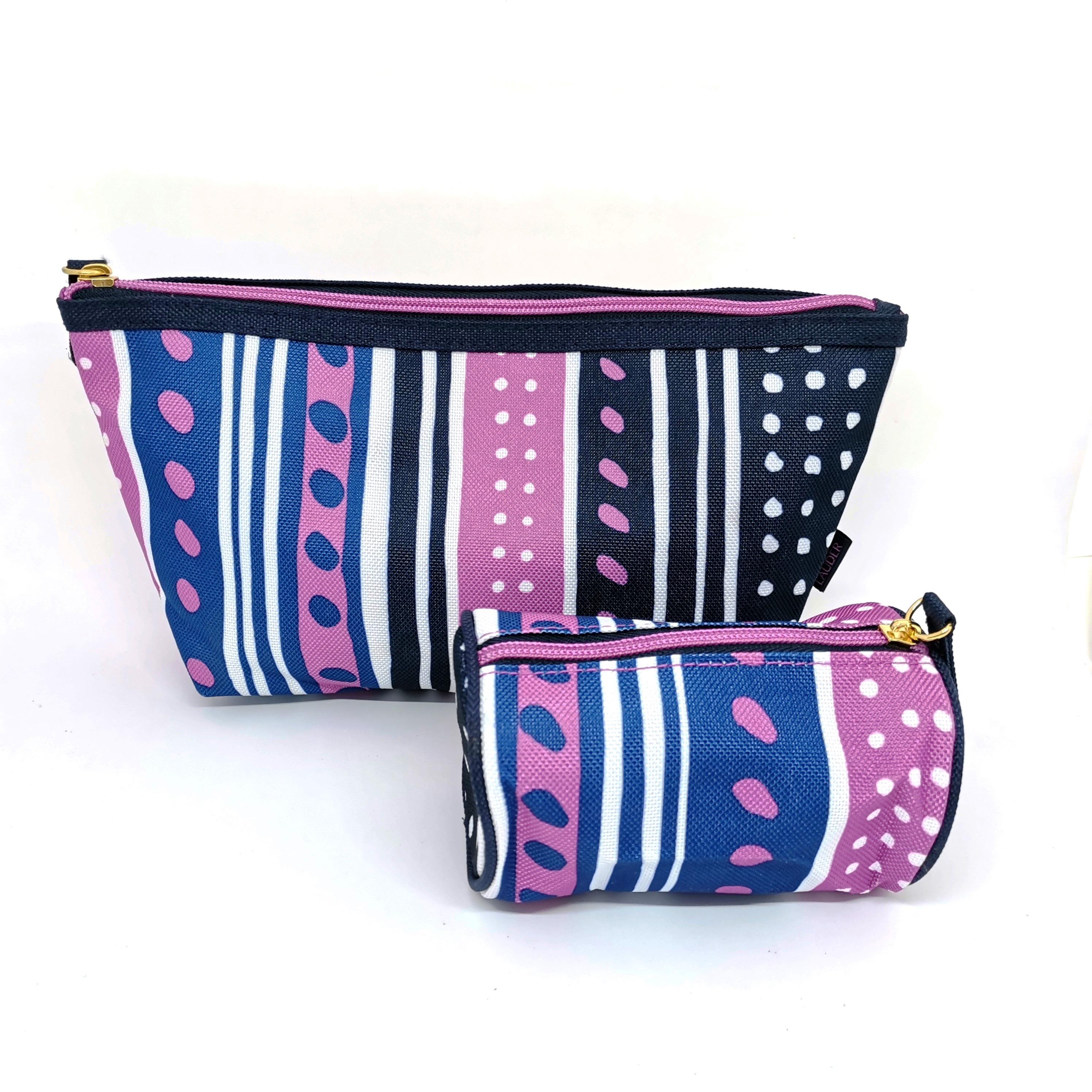 Косметички текстильные 2 шт./25х12х7 см/11х7х7 см