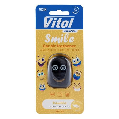Освежитель воздуха Vitol Smile на дефлектор Vanilla 4 мл (00000063332)
