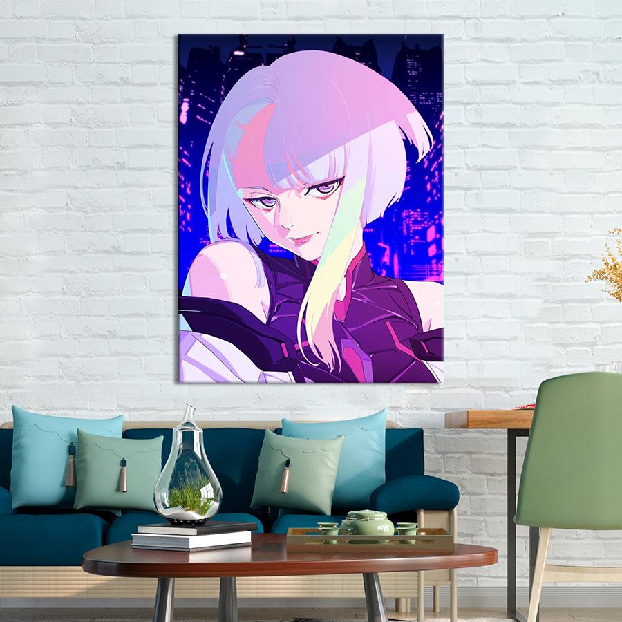 Настенний декор Соблазнительная Люси из аниме Киберпанк 107x80 см (YA-101)