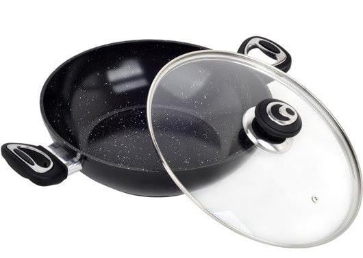 Сковорода-вок Kamille Benefit Ø 28 см с мраморным антипригарным покрытием (KM-4258MR)