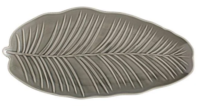 Блюдо фарфоровое Limited Edition Leaf Grey овальное 30x16,8 см (B010785)