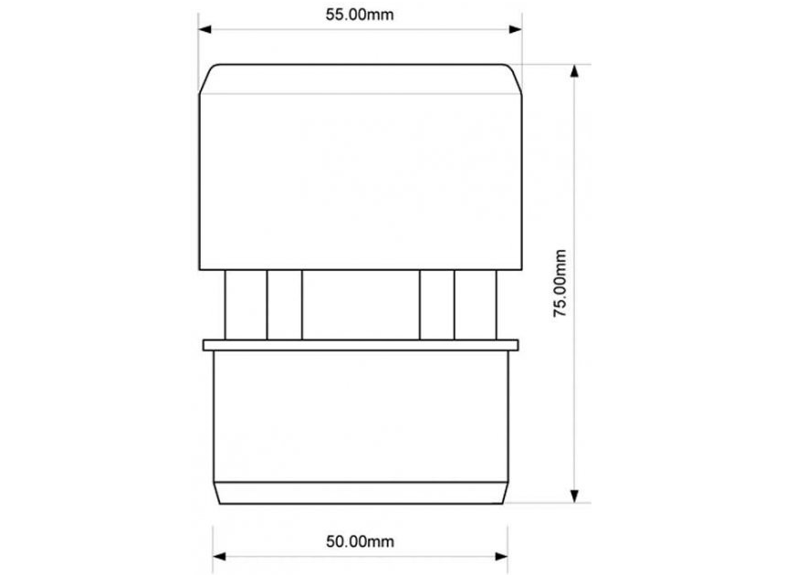 Вентиляційний клапан McAlpine для внутрішньої каналізації 50 мм (HC50-50) - фото 2