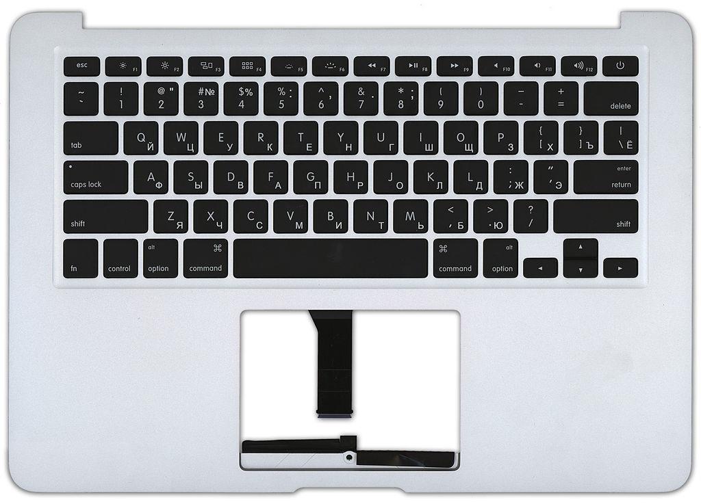 Клавиатура для ноутбука Apple MacBook Air 2011+ A1369 TopCase Black с подсветкой Silver Light
