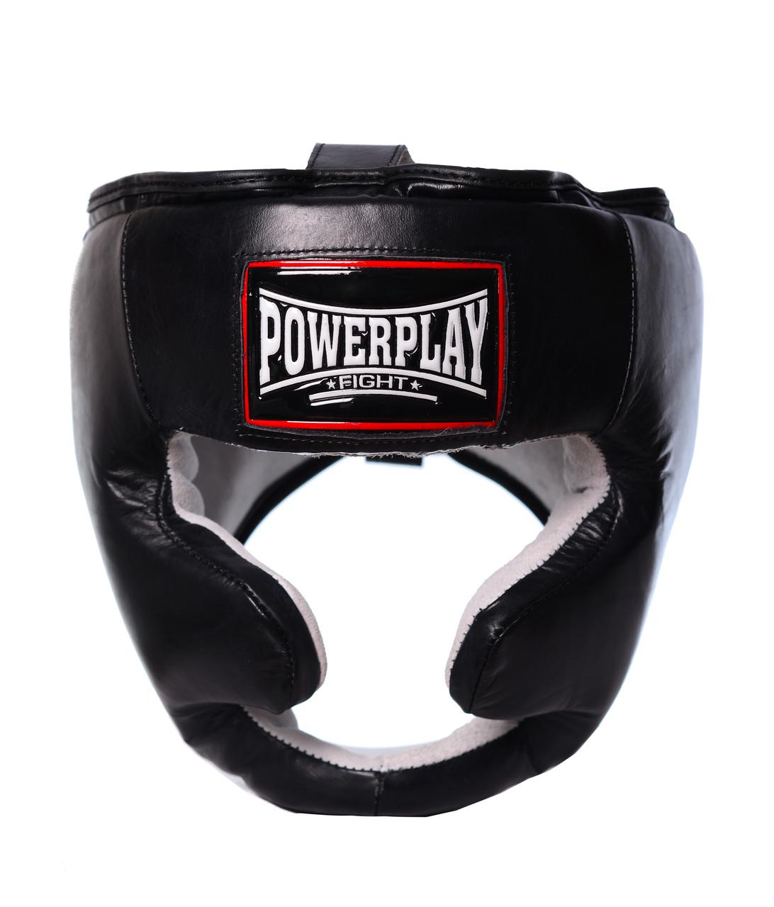 Боксерский шлем тренировочный PowerPlay 3065 S/M Черный