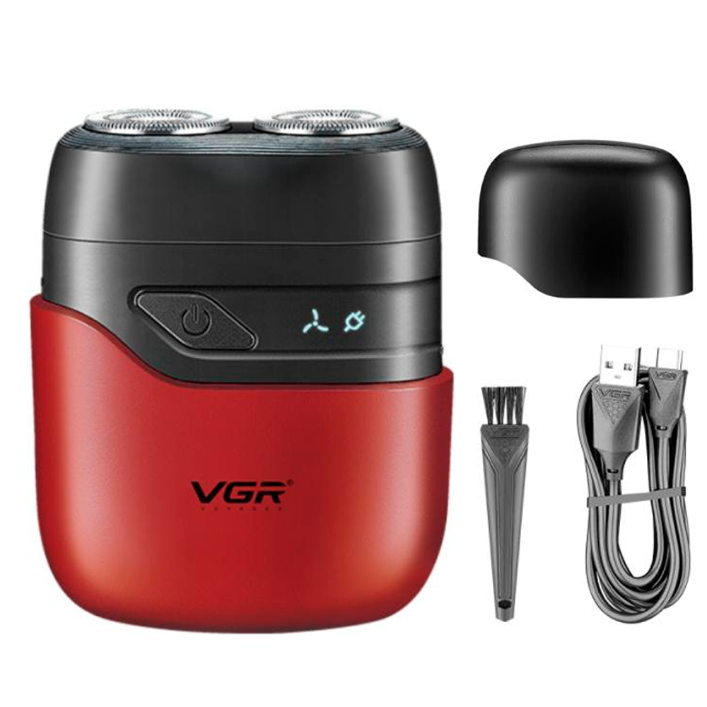 Электробритва роторная VGR V-345 350 мА/ч IPX7 Красный (9196) - фото 2 Электробритва роторная VGR V-345 350 мА/ч IPX7 Красный (9196) - фото 2